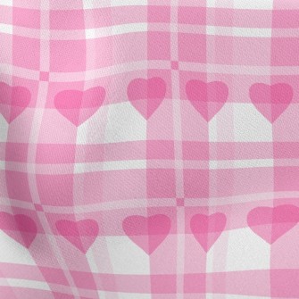 Classic Plaid With Hearts Stretch Ponte