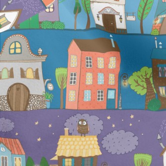 Street Of Colorful Houses Micro Fleece