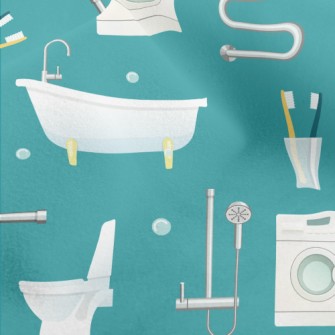 Bathtub Toilet Washing Machine Micro Fleece