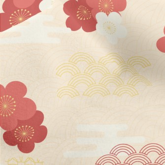 Japanese Classical Cherry Blos Micro Fleece
