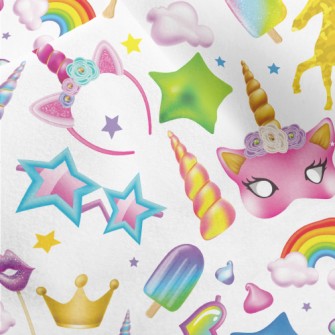Unicorn Birthday Theme Party Micro Fleece