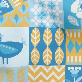 Funny Geometric Birds And Flow Micro Fleece