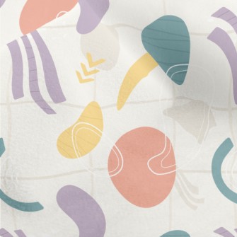 Colorful Abstract Color Blocks Micro Fleece