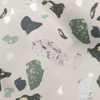 Abstract Mottled Color Blocks Micro Fleece
