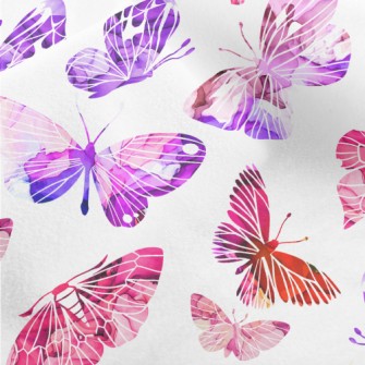 Silhouette Beautiful Butterfly Micro Fleece