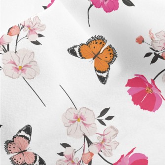 Happy Flying Butterflies And F Micro Fleece