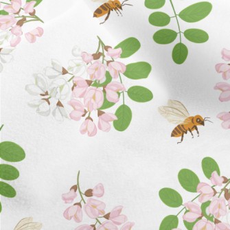 Worker Bees Carefully Collect  Micro Fleece