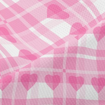 Classic Plaid With Hearts Piqué