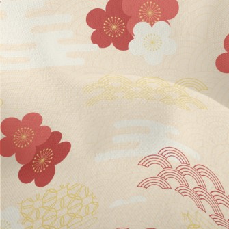 Japanese Classical Cherry Blos Lightweight Performance Linen