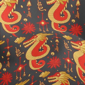 Ancient Chinese Mythical Beast Lightweight Performance Linen