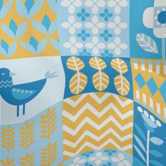 Funny Geometric Birds And Flow Lightweight Performance Linen