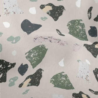Abstract Mottled Color Blocks Lightweight Performance Linen