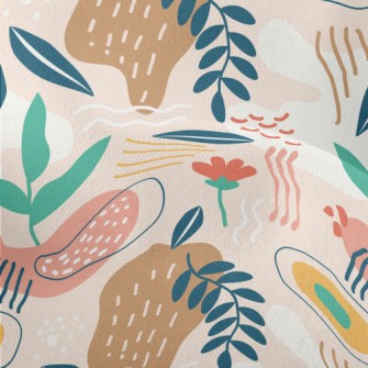 Childlike Lines Flowers And Le Lightweight Performance Linen