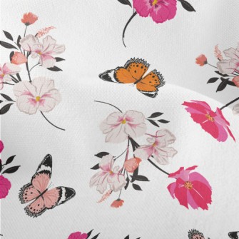 Happy Flying Butterflies And F Lightweight Performance Linen