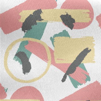 Artistic Watercolor Lines Jersey Backed Fleece
