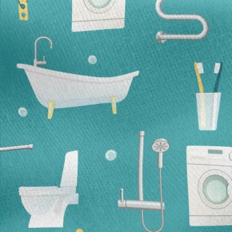 Bathtub Toilet Washing Machine Jersey Backed Fleece