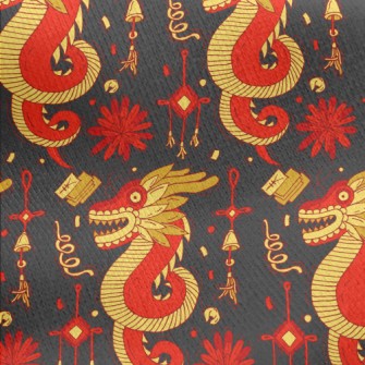 Ancient Chinese Mythical Beast Jersey Backed Fleece