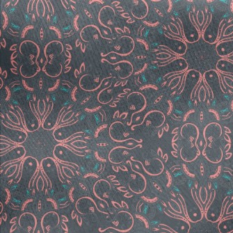 Mysterious Horror Group Flower Jersey Backed Fleece