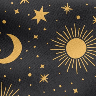 Dazzling Stars Sun Moon Jersey Backed Fleece