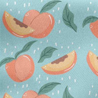 Plump And Sweet Peach Jersey Backed Fleece
