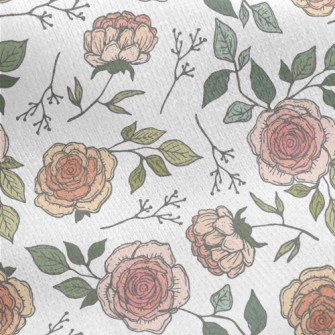 Beautiful Bicolor Rose Jersey Backed Fleece