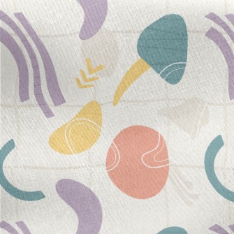 Colorful Abstract Color Blocks Jersey Backed Fleece