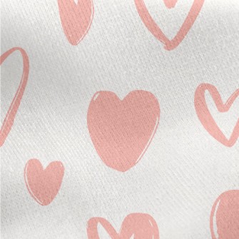 Simple Outline Of Love Paintin Jersey Backed Fleece