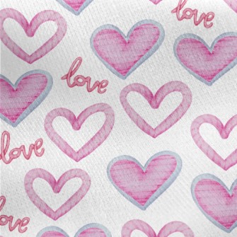 Love Rope Heart Jersey Backed Fleece