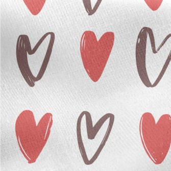 Random Lines Of Love Jersey Backed Fleece