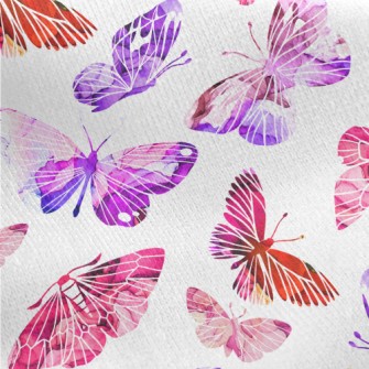 Silhouette Beautiful Butterfly Jersey Backed Fleece