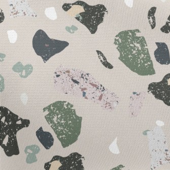 Abstract Mottled Color Blocks Pongee