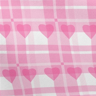 Classic Plaid With Hearts Pongee