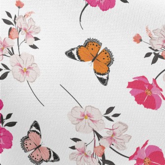 Happy Flying Butterflies And F Pongee