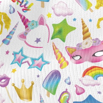 Unicorn Birthday Theme Party Stretch Jersey