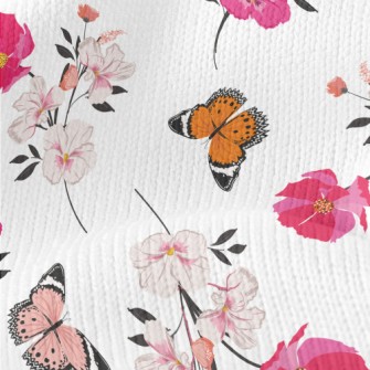 Happy Flying Butterflies And F Stretch Jersey