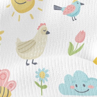 Farm Garden Bee Butterfly Stretch Jersey