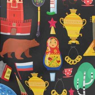 Russian Urban Culture Lightweight Cotton Poplin