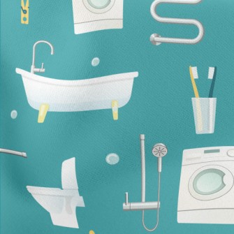 Bathtub Toilet Washing Machine Lightweight Cotton Poplin