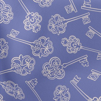 Retro Pattern Key Lightweight Cotton Poplin