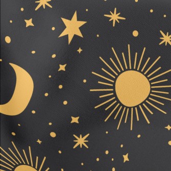 Dazzling Stars Sun Moon Lightweight Cotton Poplin