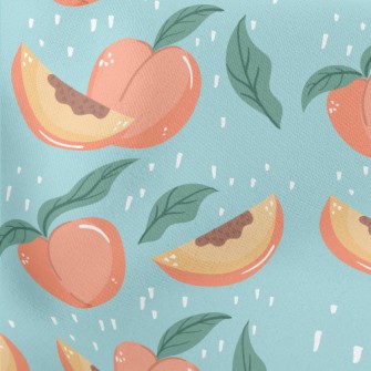 Plump And Sweet Peach Lightweight Cotton Poplin