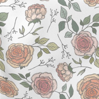 Beautiful Bicolor Rose Lightweight Cotton Poplin
