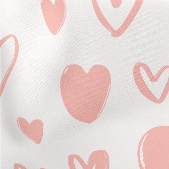 Simple Outline Of Love Paintin Lightweight Cotton Poplin