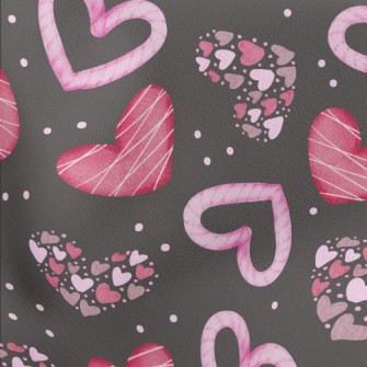 Changeable Shapes Of Hearts Lightweight Cotton Poplin