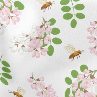 Worker Bees Carefully Collect  Lightweight Cotton Poplin