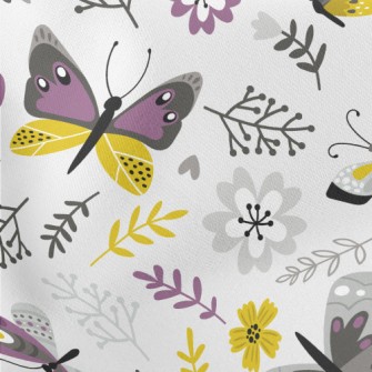 Garden Butterfly Lightweight Cotton Poplin