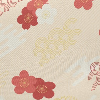 Japanese Classical Cherry Blos Midweight Cotton Poplin