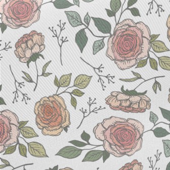 Beautiful Bicolor Rose Midweight Cotton Poplin