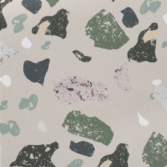 Abstract Mottled Color Blocks Midweight Cotton Poplin