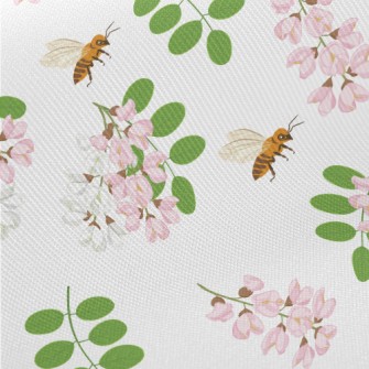 Worker Bees Carefully Collect  Midweight Cotton Poplin